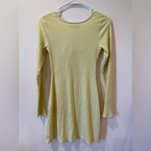 American Eagle Outfitters Light Yellow Ribbed Dress - Picture 4 of 5